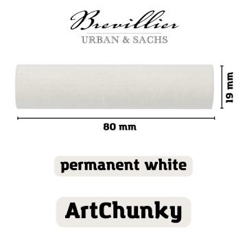 Cretacolor ArtChunky Renkli Kömür Çubuk Yuvarlak 18x80mm Permanent White