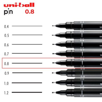 Uni Pin 200 Teknik Çizim Kalemi Siyah 0.8mm