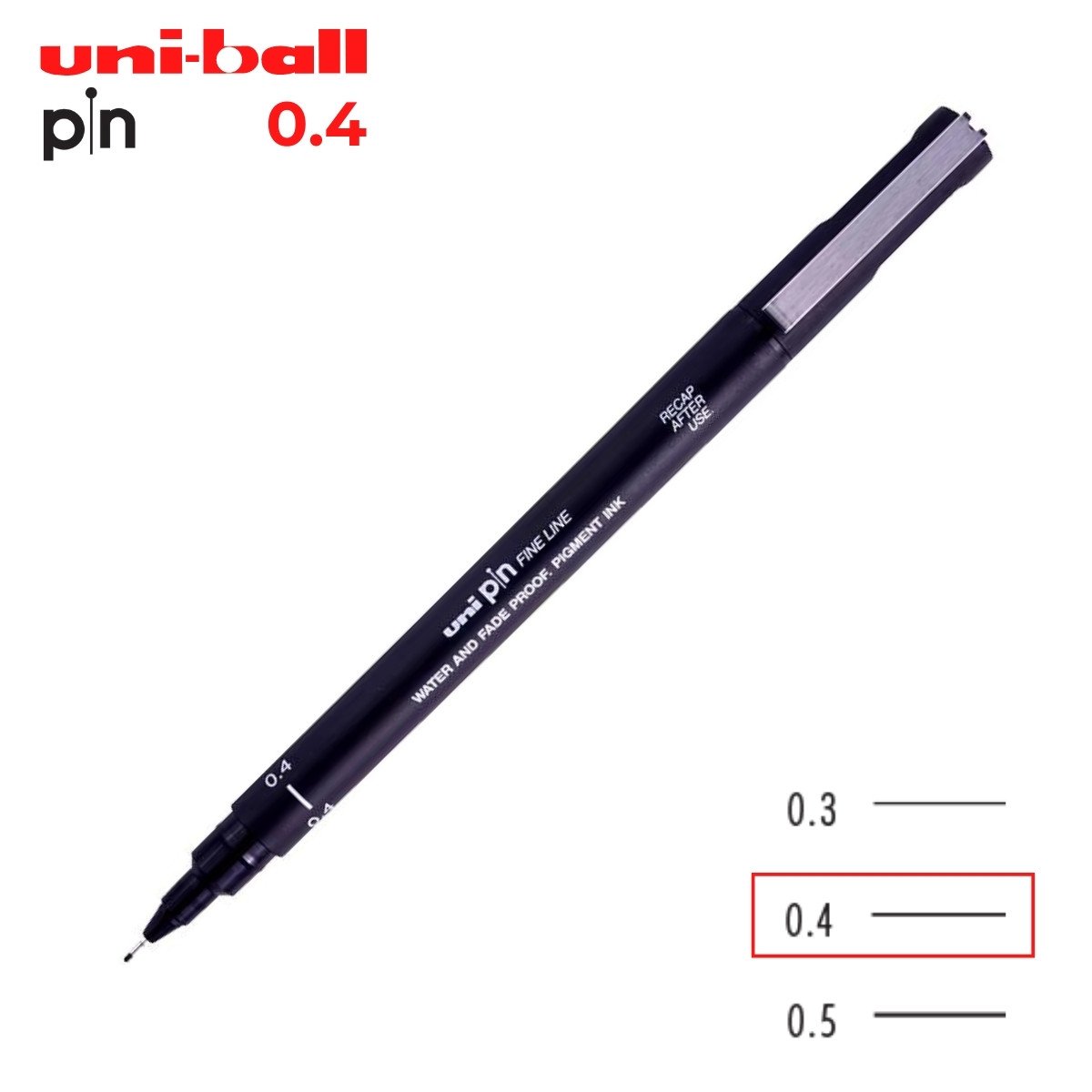 Uni Pin 200 Teknik Çizim Kalemi Siyah 0.4mm