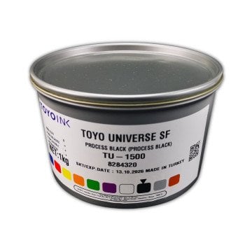 Toyo İnk Matbaa Mürekkebi 1kg Process Black - Siyah TU-1500