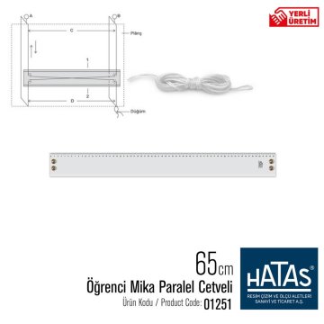 Hatas Ekonomik Mika Paralel Cetvel 65cm