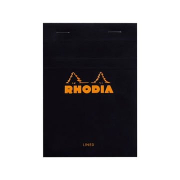 Rhodia Bloknot A6 Siyah 80gr Çizgili 80yp