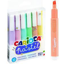 Carioca Fosforlu İşaretleme Kalem Seti Pastel Tonlar 4.5mm 6 li