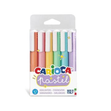 Carioca Fosforlu İşaretleme Kalem Seti Pastel Tonlar 4.5mm 6 li