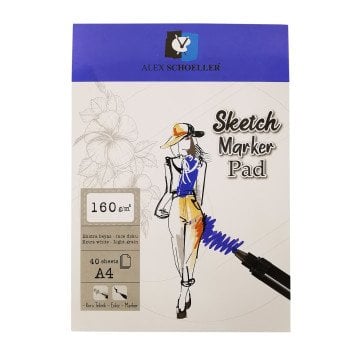 Alex Schoeller Sketch Marker Pad Eskiz Defteri 160gr A4 40yp