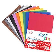 Kraf Yapışkanlı Eva 50x70cm Karışık 10 Renk