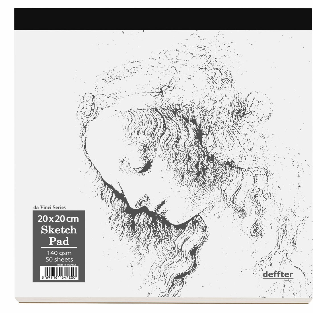 Deffter Da Vinci Sketch Pad Eskiz Defter 20x20cm 140gr 50 Yaprak