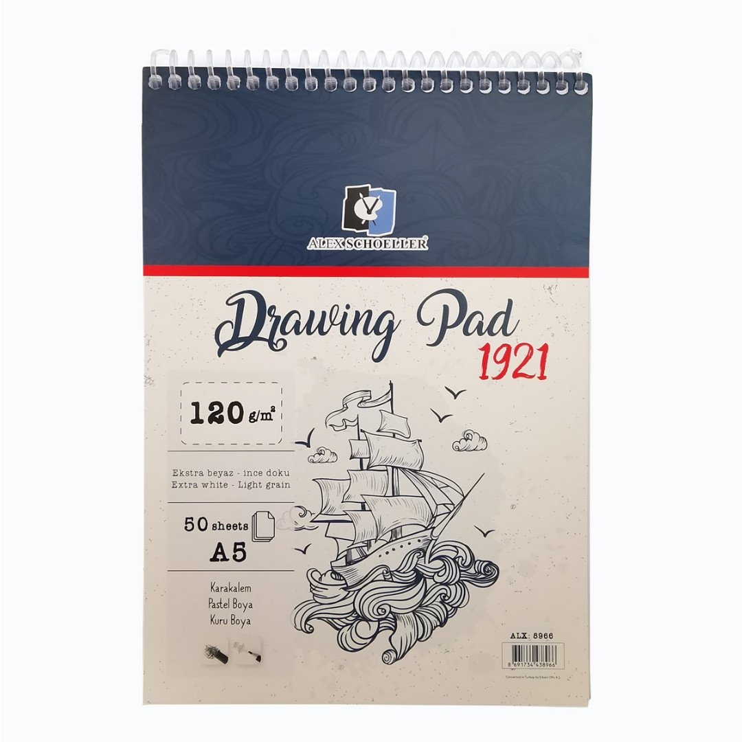 Alex Schoeller Drawing Pad Eskiz Defteri 120gr A5 50yp Spiralli