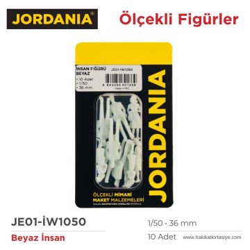 Jordania Maket Beyaz İnsan Figürü 1/50 36mm 10lu