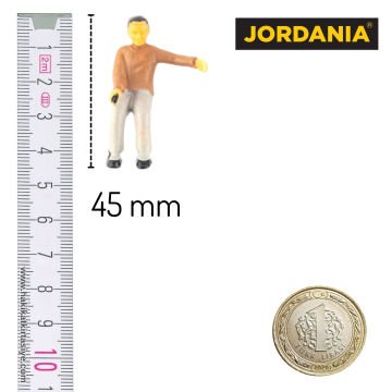 Jordania Maket Boyalı İnsan Figürü Oturan 1/30 45mm 3lü