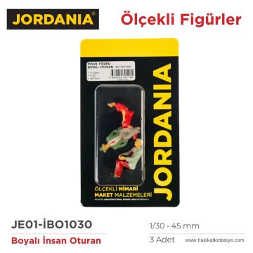 Jordania Maket Boyalı İnsan Figürü Oturan 1/30 45mm 3lü