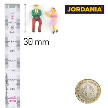 Jordania Maket Boyalı İnsan Figürü Oturan 1/50 30mm 4lüi