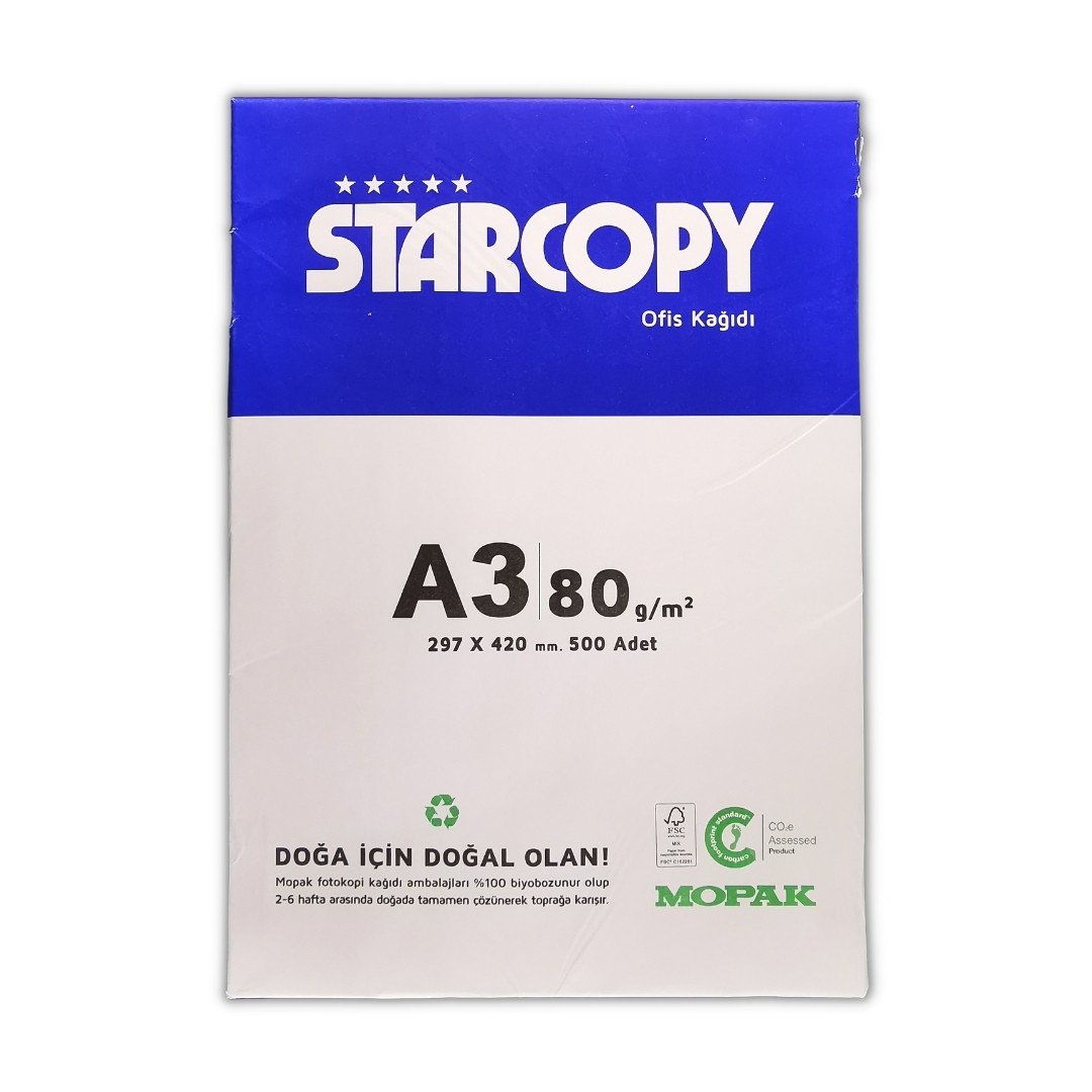 Mopak Starcopy Fotokopi Kağıdı 80gr A3 500lü