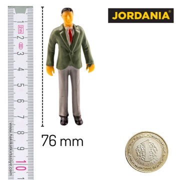 Jordania Maket Boyalı İnsan Figürü Aile 1/25 76mm 3lü