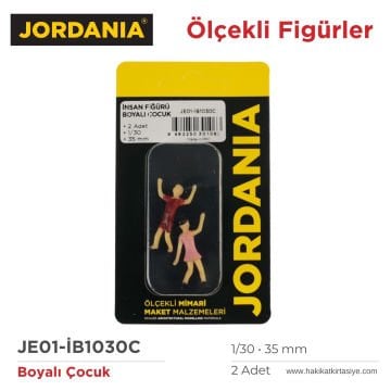 Jordania Maket Boyalı İnsan Figürü Çocuk 1/30 35mm 2li