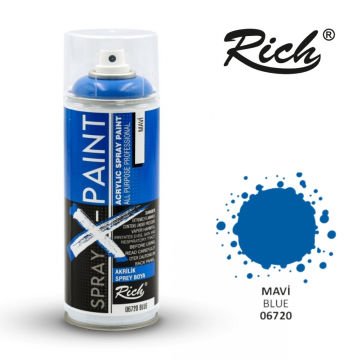 Rich X Paint Sprey Boya 400ml 06720 Mavi