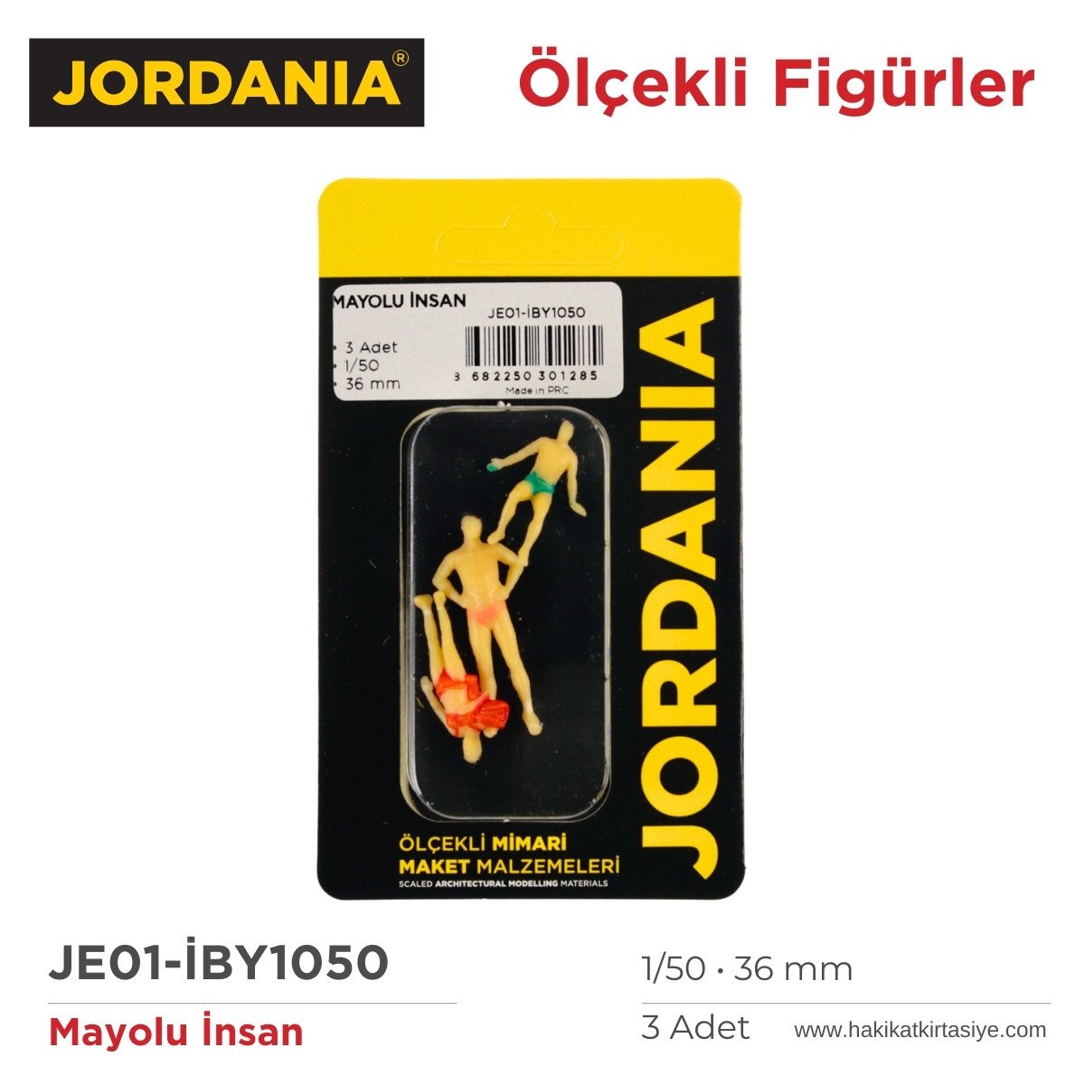 Jordania Maket İnsan Mayolu Figürü 1/50 36mm 3lü