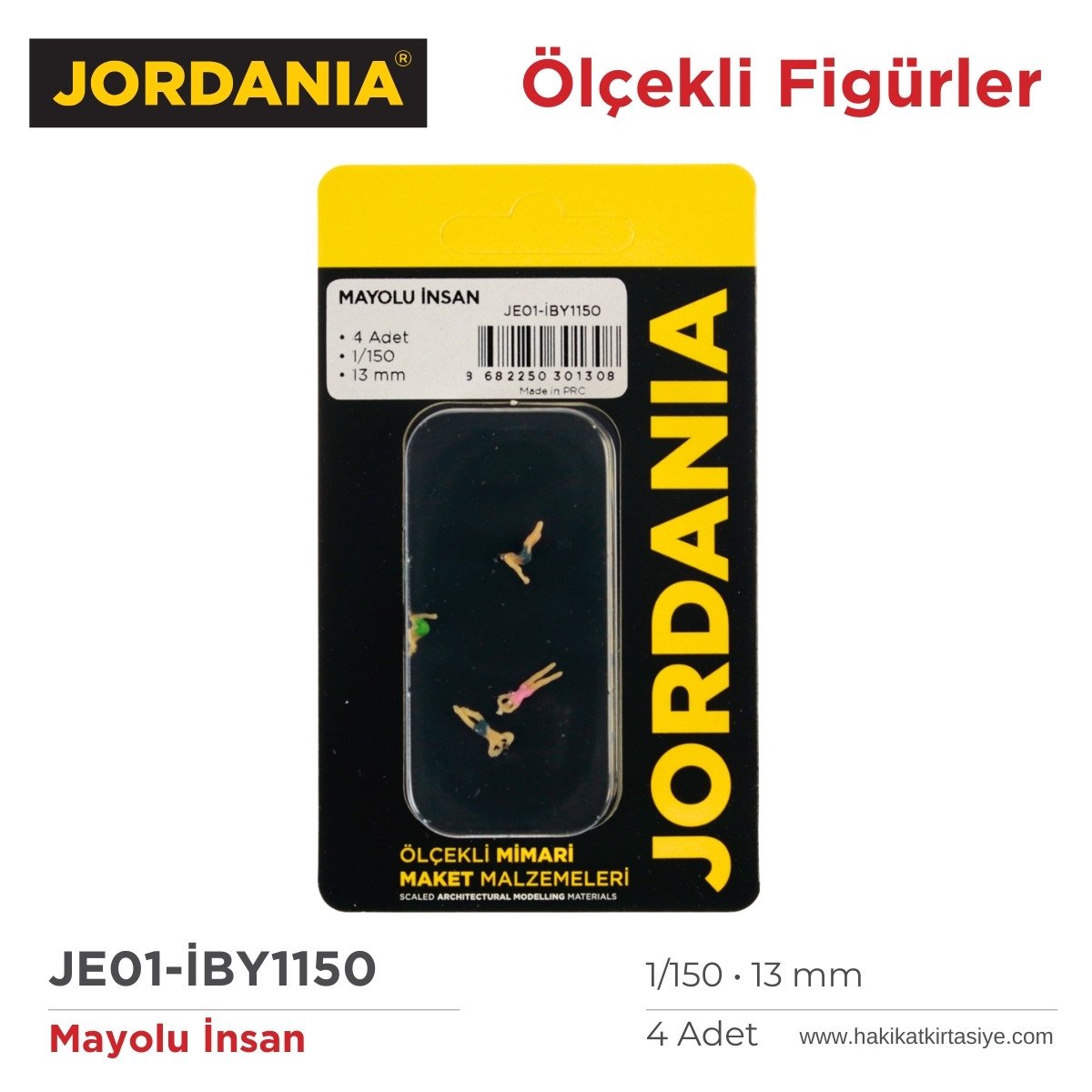 Jordania Maket İnsan Mayolu Figürü 1/150 13mm 4lü