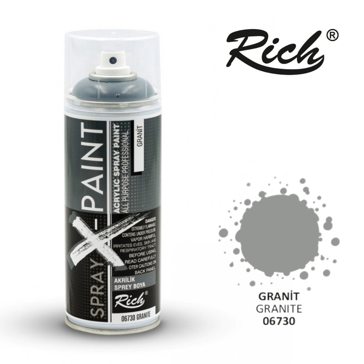 Rich X Paint Sprey Boya 400ml 06730 Granit