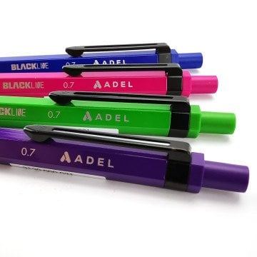 Adel Blackline Mekanik Versatil Kalem 0.7mm Canlı Renkler Mor