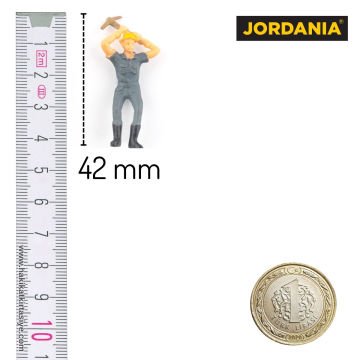 Jordania Maket İnsan İşçisi Figürü 1/50 42mm 2li