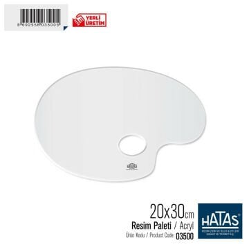 Hatas Resim Paleti Oval 20x30cm Godesiz