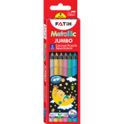Fatih Metalik Jumbo Kuruboya 6 Renk Set Tam Boy Grafit Çapı 5