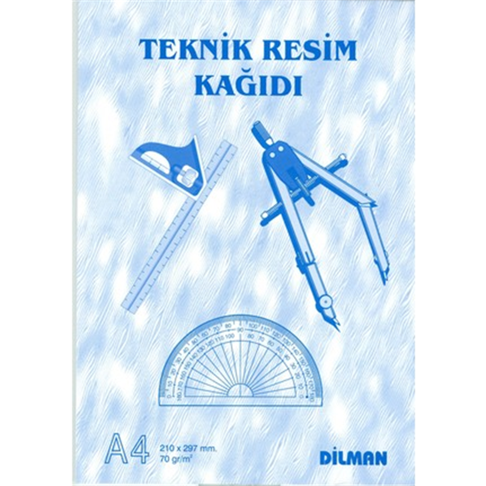 Dilman Teknik Resim Defteri 70gr A4 30yp Dikey