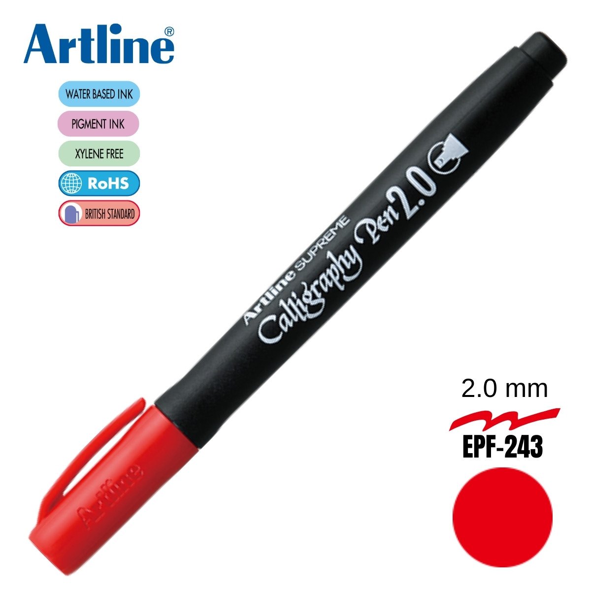 Artline Supreme Kaligrafi Kalemi 2.0 Kırmızı