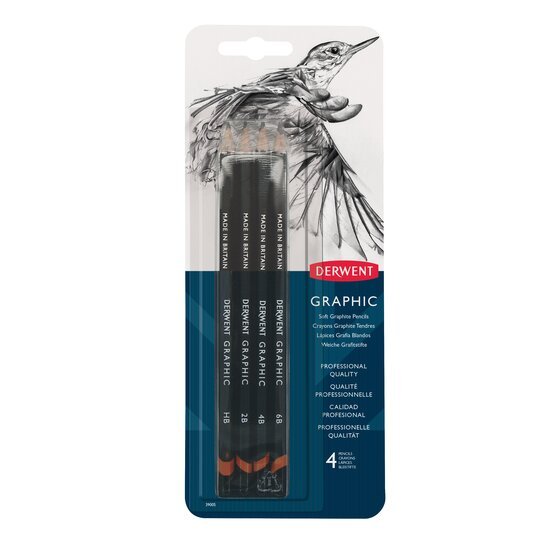 Derwent Graphic Pencil Soft 4'lü Blister (Sketching)