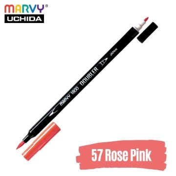 Marvy Artist Brush Pen 1800 Çift Taraflı Firça Uçlu Kalem 57 Rose Pink