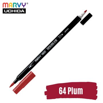 Marvy Artist Brush Pen 1800 Çift Taraflı Firça Uçlu Kalem 64 Plum