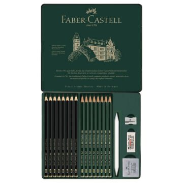 Faber Castell 9000 ve Pitt Graphite Matt Dereceli Kalem Seti 20li