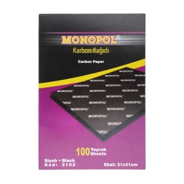Monopol Karbon Kağıdı 21x31cm Siyah 100lü