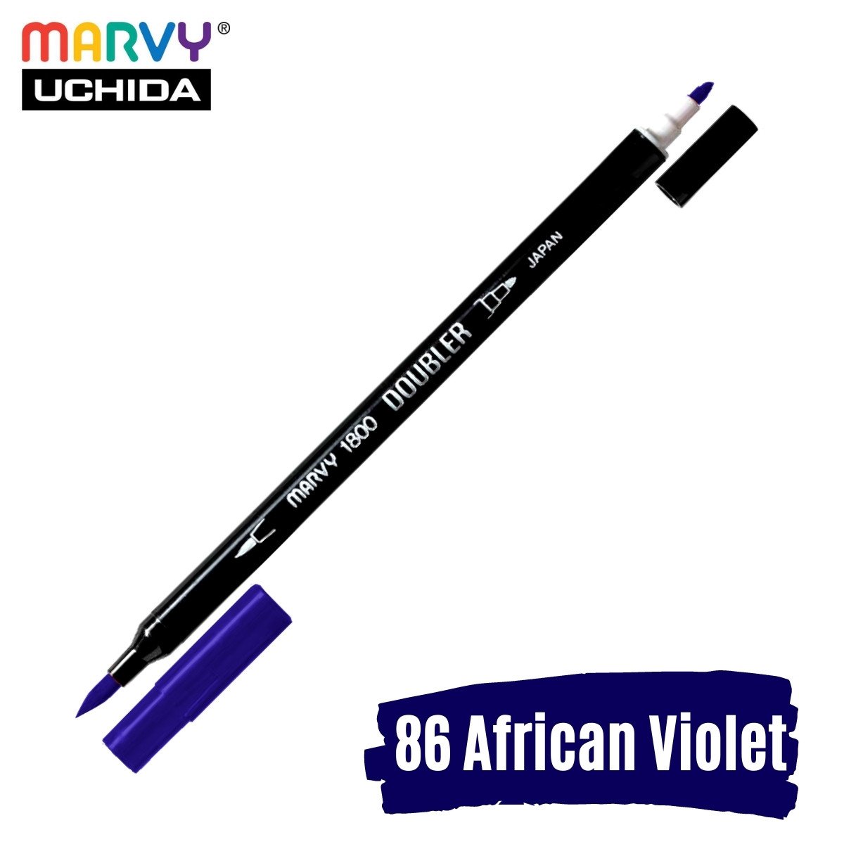 Marvy Artist Brush Pen 1800 Çift Taraflı Firça Uçlu Kalem 86 African Violet