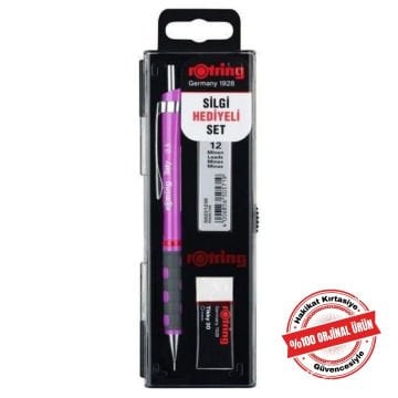 Rotring Tikky Grafik Teknik Çizim Kalemi Silgi Hediyeli Set 0.5mm Mor