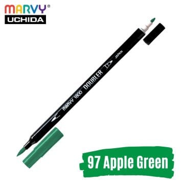 Marvy Artist Brush Pen 1800 Çift Taraflı Firça Uçlu Kalem 97 Apple Green