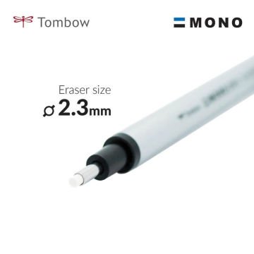 Tombow Mono Zero 2.3mm Yuvarlak Uç Kalem Silgi Gümüş