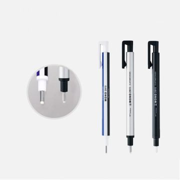 Tombow Mono Zero 2.3mm Yuvarlak Uç Kalem Silgi Gümüş