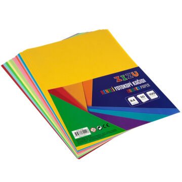 Zizu Renkli Fotokopi Kağıdı A4 10 Renk 100lü