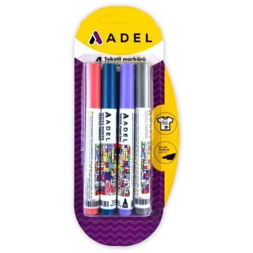 Adel Tekstil Markörü 4.6mm Pastel Renkleri 4lü