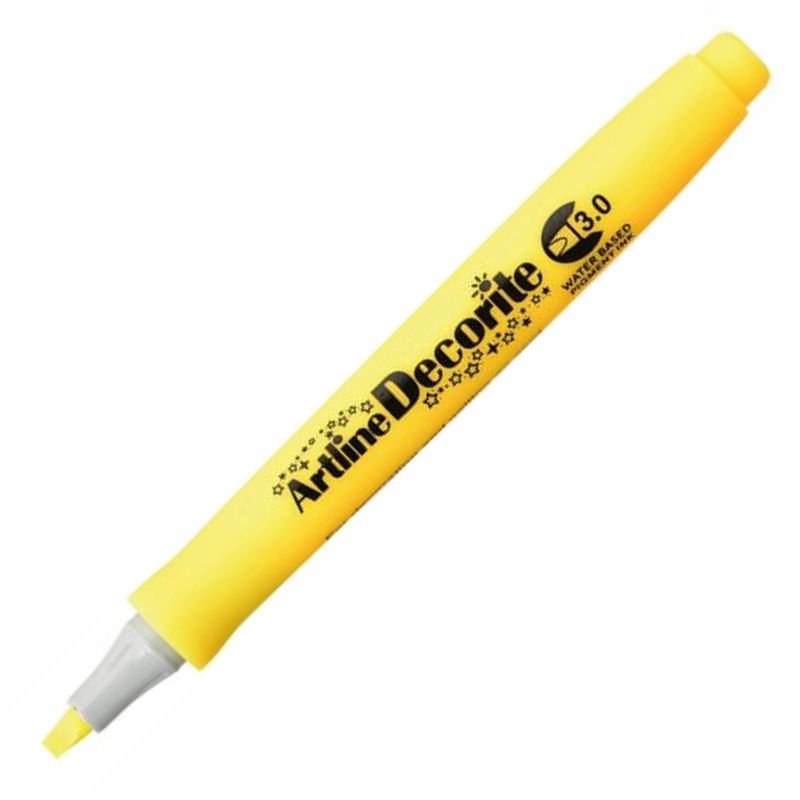 Artline Decorite Marker Kalem Düz Kesik Uç 3.0 Yellow