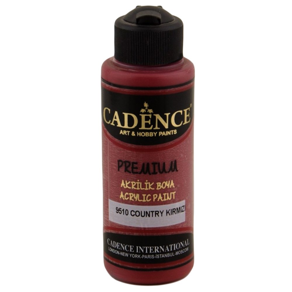 Cadence Premium Akrilik Boya 120ml 9510 Country Kırmızı