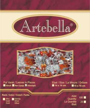 Artebella Metal İmitasyon Pul Varak Gümüşlü