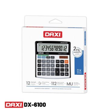 Daxi Hesap Makinesi Silver Edition 12 Haneli DX-6100