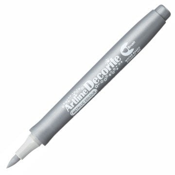 Artline Decorite Marker Kalem Fırça Uçlu Silver