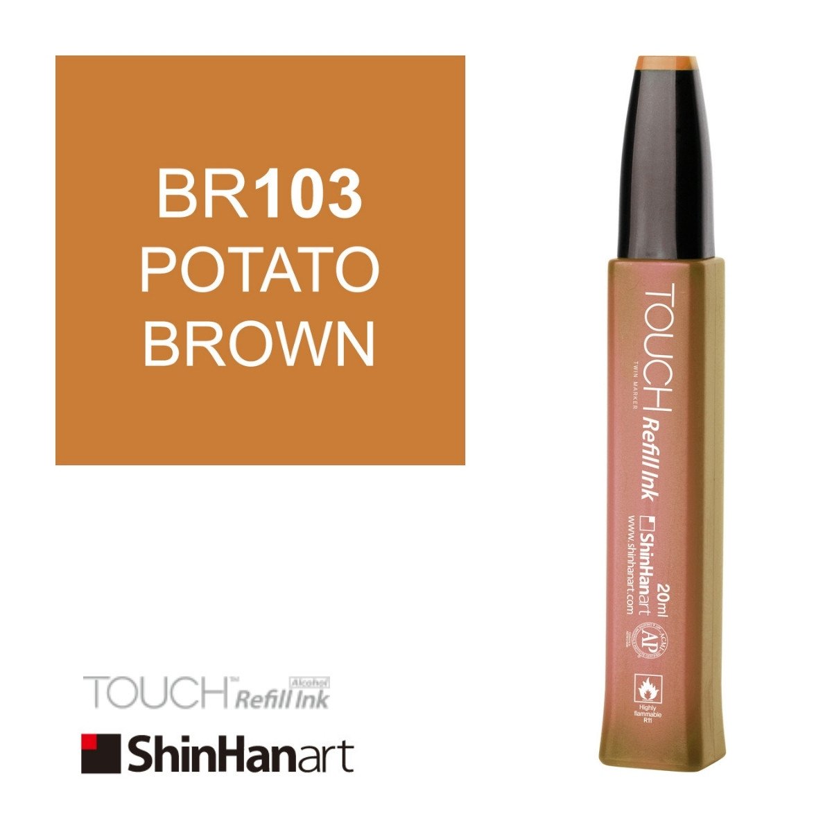 Shinhanart Touch Ink Alkol Bazlı Mürekkep 20ml BR103 Potato Brown