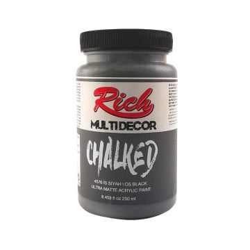 Rich Multi Decor Chalked Boya 250ml 4576 İs Siyah