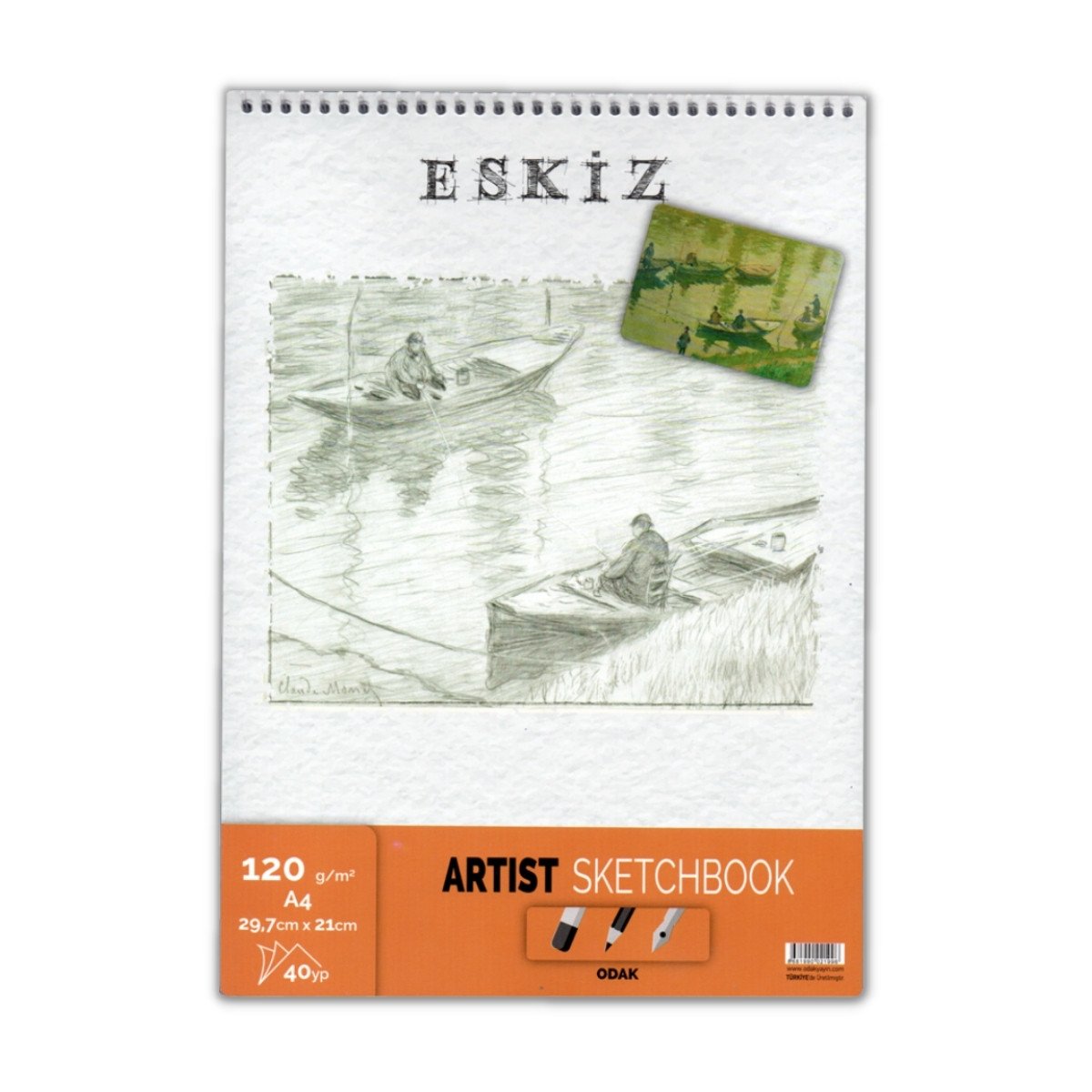 Odak Sketch Book Eskiz Defter 120gr A4 40yp Spiralli