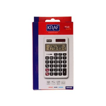 Kraf Hesap Makinesi Cep Tipi 12 Hane HM-105